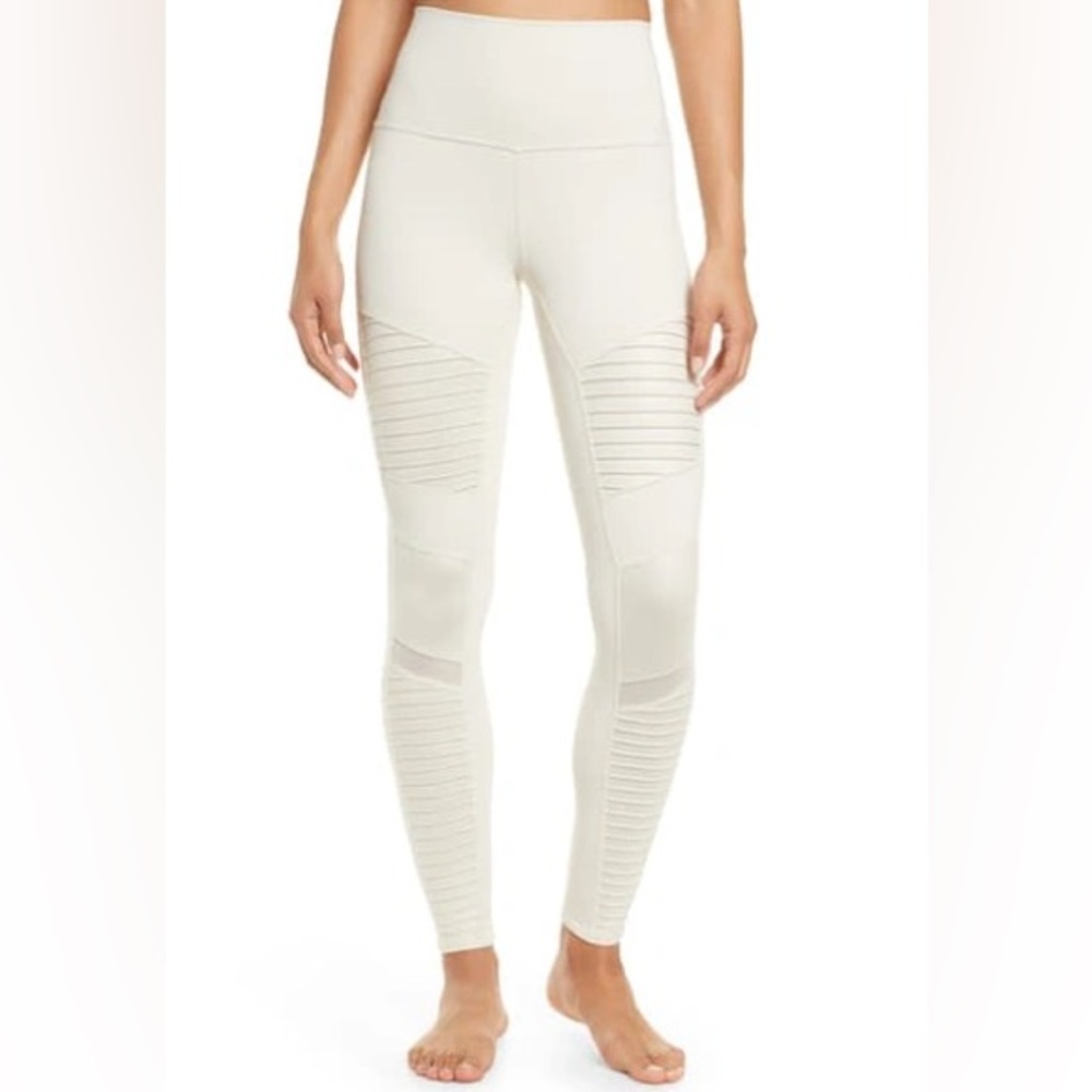 NWOT ALO Yoga moto Cream Leggings